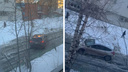 «Творится какой-то кошмар»: дорогу размыло на МЖК — видео машин в ледяной ловушке