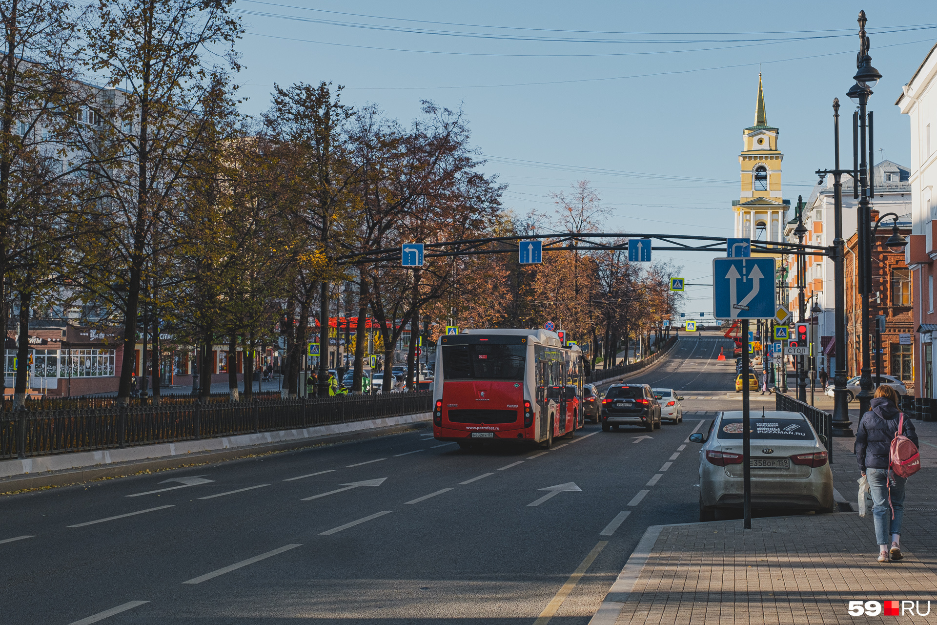 Комсомольский проспект можно назвать центральной улицей Перми