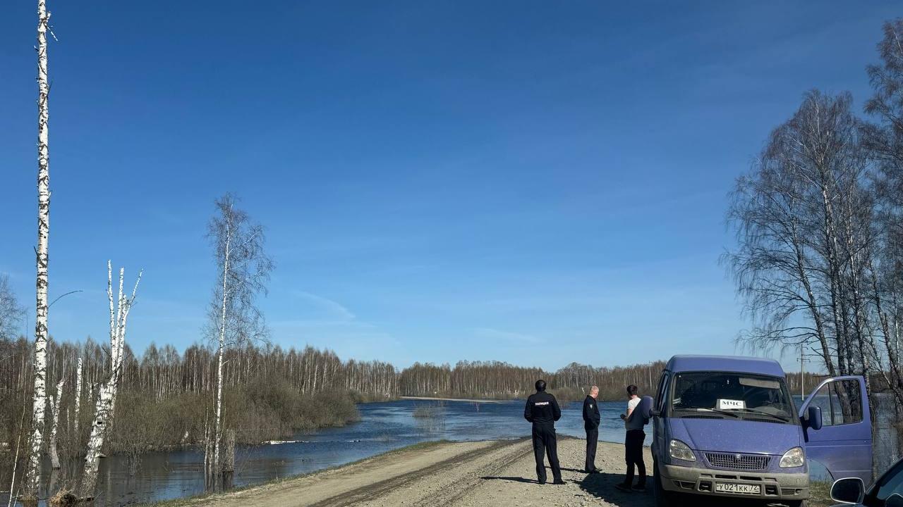 В тюменской деревне прорвало временную дамбу