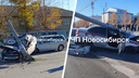 На новосибирской дороге «Тойота» столкнулась с машиной Росгвардии