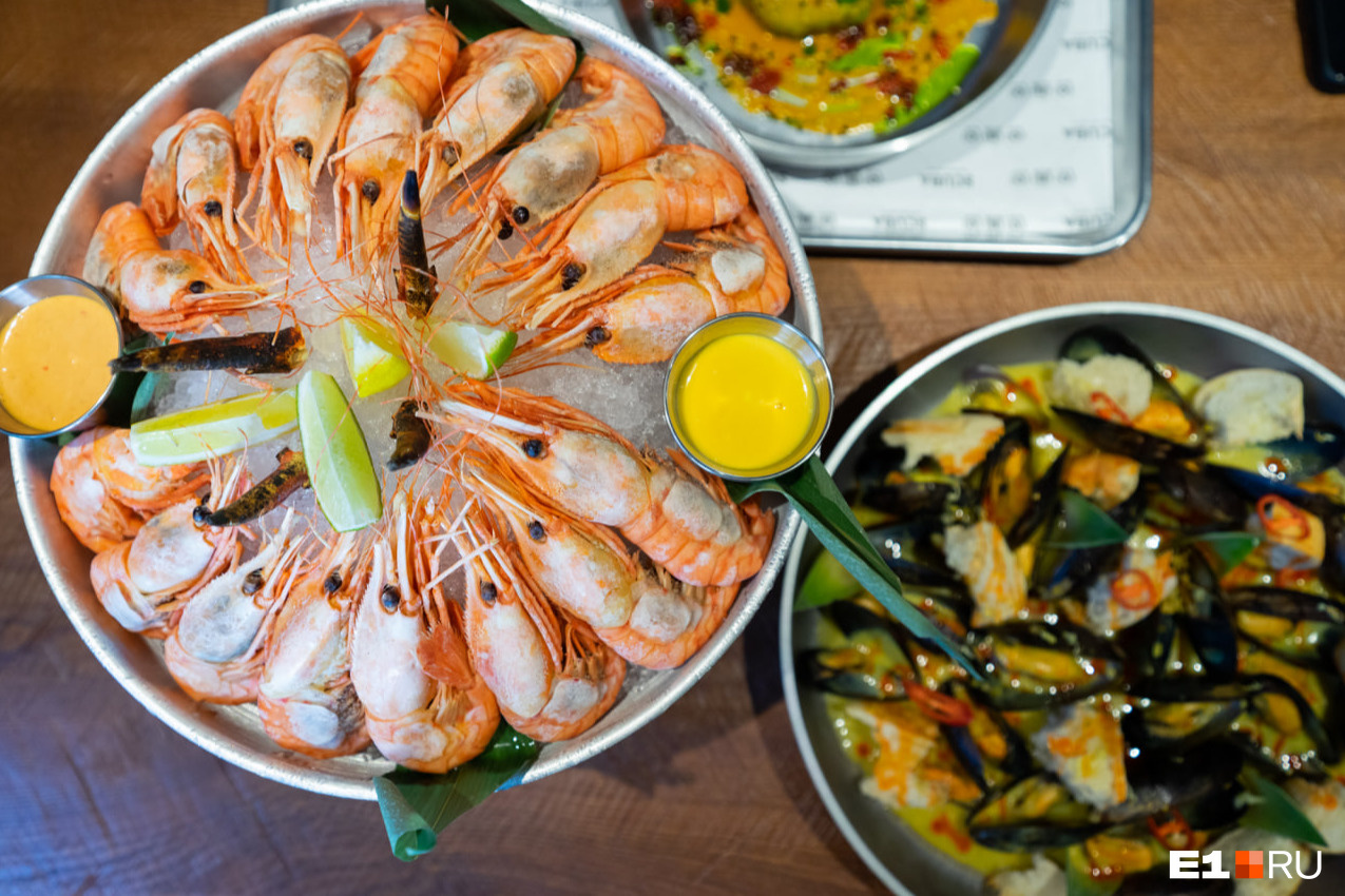 Где самые вкусные креветки и мидии: рейтинг лучших ресторанов с морепродуктами в Екатеринбурге
