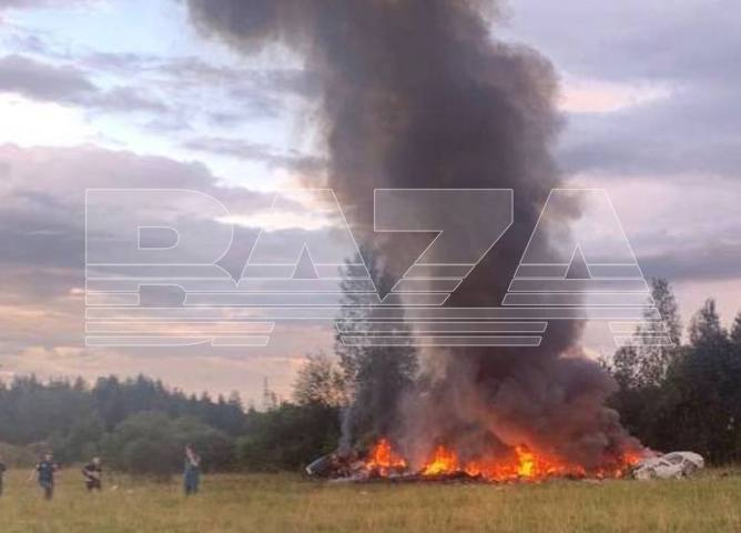 В Тверской области рухнул самолет Пригожина