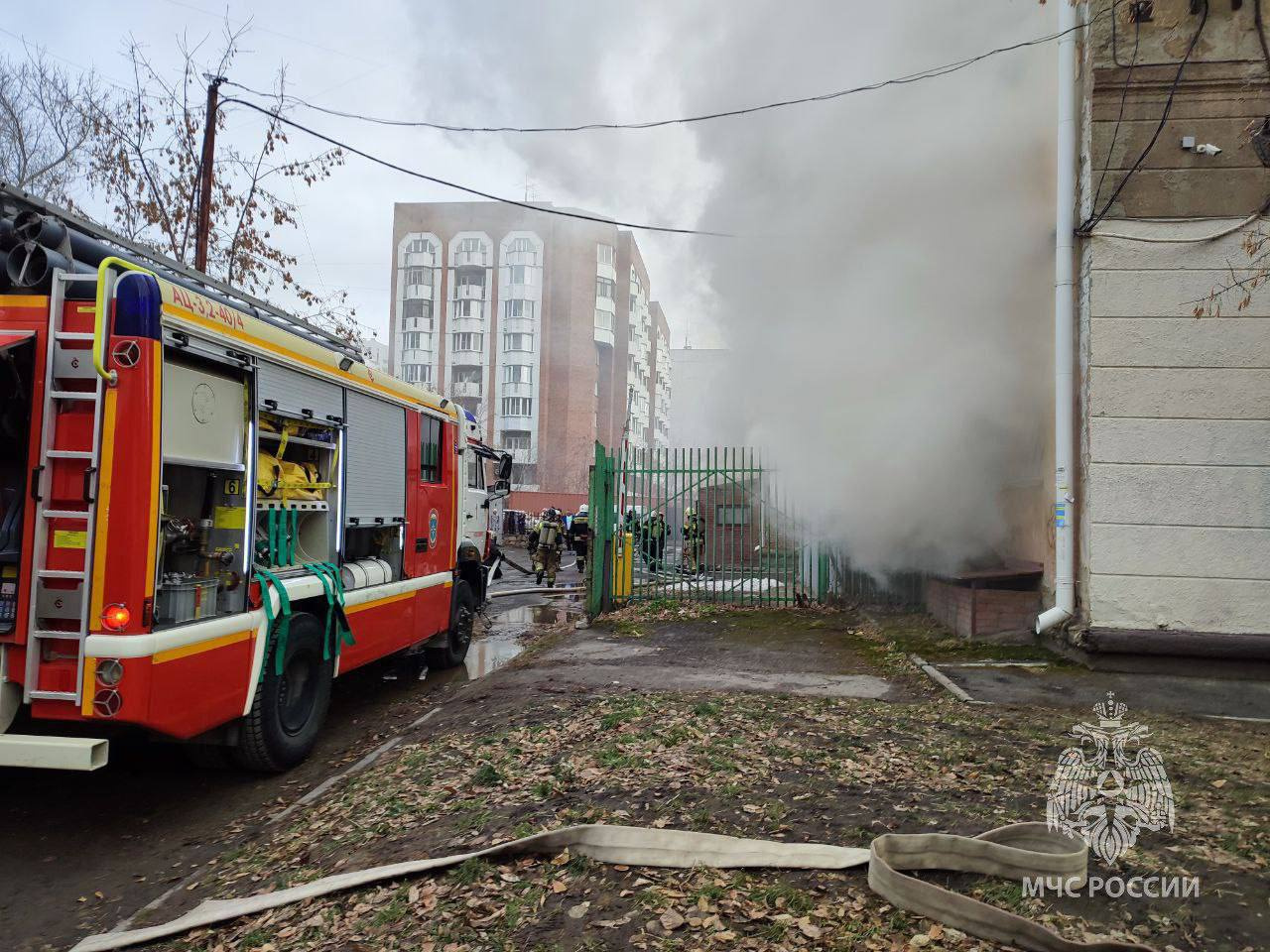 Пожар локализовали в 12:14 Пожар локализовали в 12:14