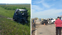 «Погибли два человека»: микроавтобус столкнулся с автомобилем на новосибирской трассе