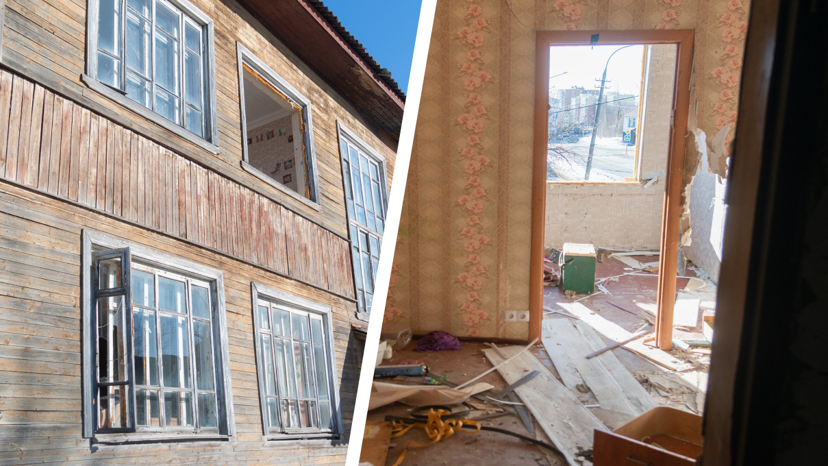 Дом сошел со свай, квартиры разрушены, а жильцы платят: как объясняют ситуацию власти Архангельска