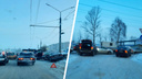 «Недоброе утро»: крупный проспект в Ярославле встал из-за двух аварий