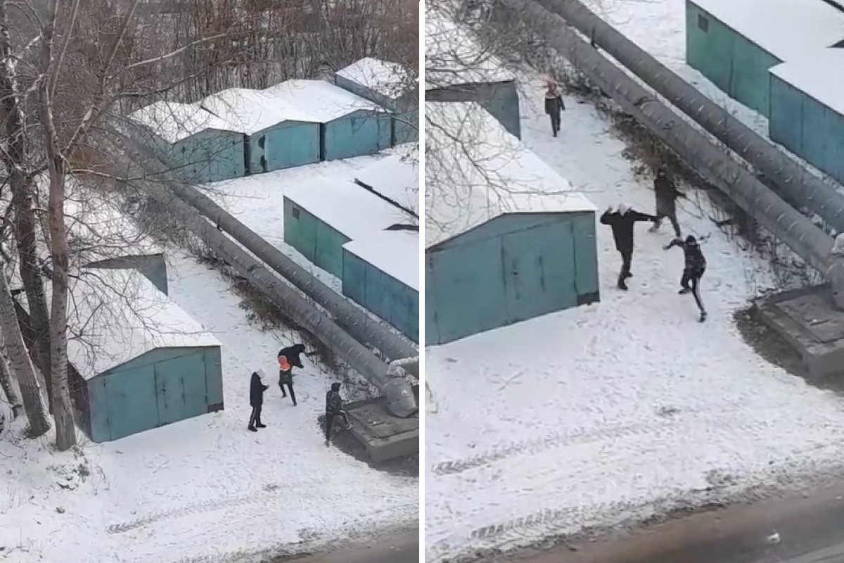 Подростки забросали снежками проезжающие машины в Новосибирске — видео