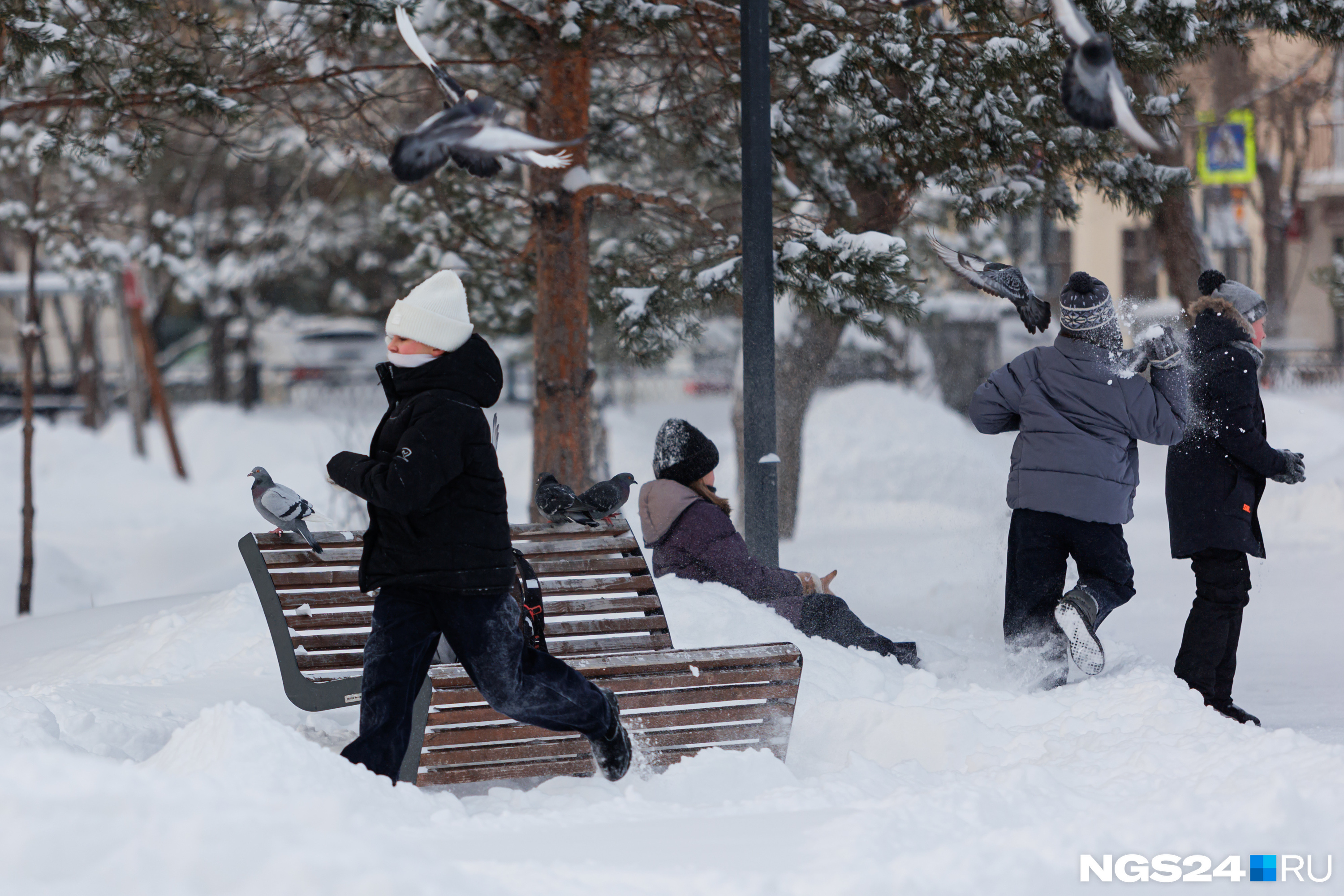 Поваляться в снегу и поиграть в снежки — самое веселое занятие для школьников после уроков