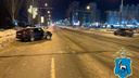 В центре Самары Lada выбросила другую Lada с Московского шоссе: видео