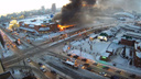 В центре Челябинска горит крупнейший рынок