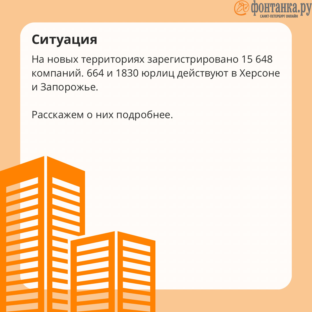 Экономика новых территорий. Чей сейчас бизнес в Херсонской и Запорожской  областях | 04.07.2023 | Санкт-Петербург - БезФормата