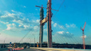 Строители смонтировали 26 вант на пилоне четвертого моста в Новосибирске — фото с места работ