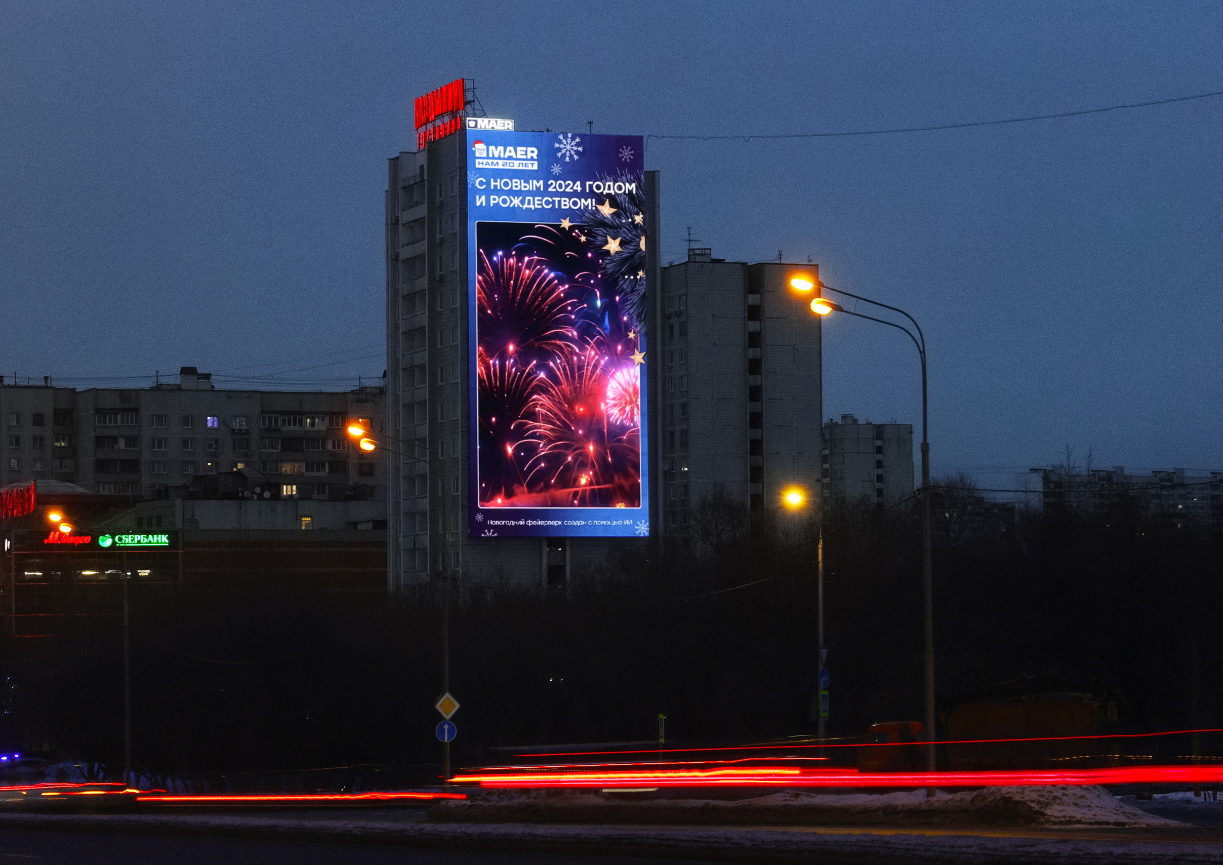 Цифровой фейерверк в Москве на Алтуфьевском шоссе