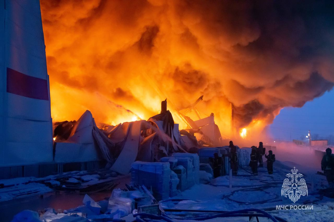 Тушение пожара 13 января