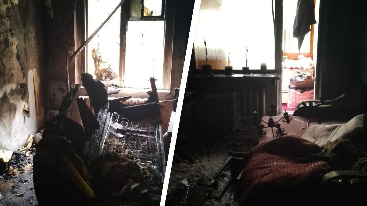 Окна вылетели с грохотом: в МЧС рассказали, как случился «взрыв» во время пожара в <nobr class="_">9-этажке</nobr> в Уфе