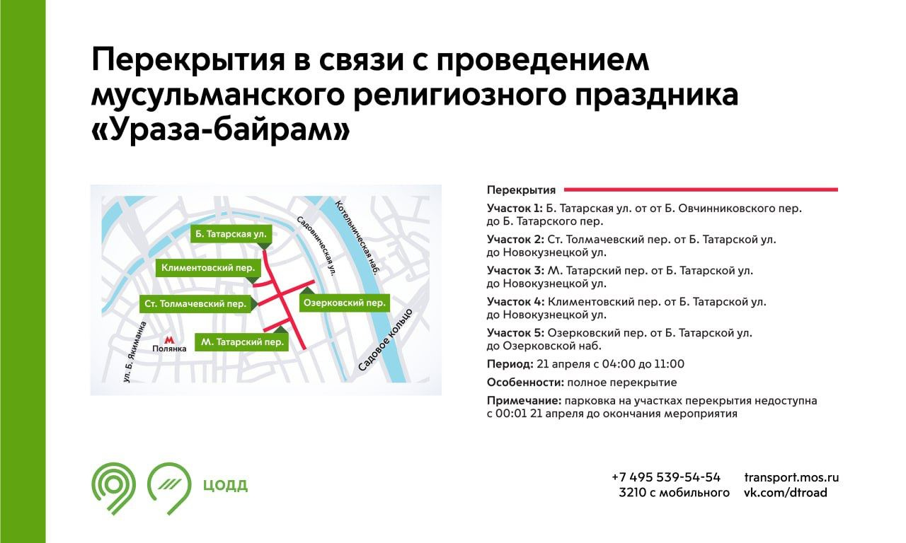 Перекрытие дорог в москве завтра карта