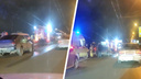 «Лоб в лоб»: два автомобиля столкнулись на Димитровском мосту — видео с места ДТП