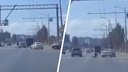 На Московском шоссе самокатчик влетел в авто. Видео момента ДТП