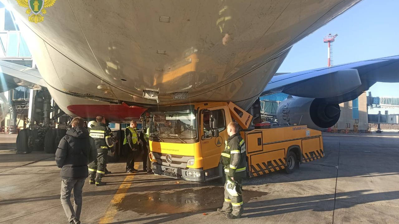 Появились подробности происшествия в аэропорту Домодедово, где водовоз протаранил самолет
