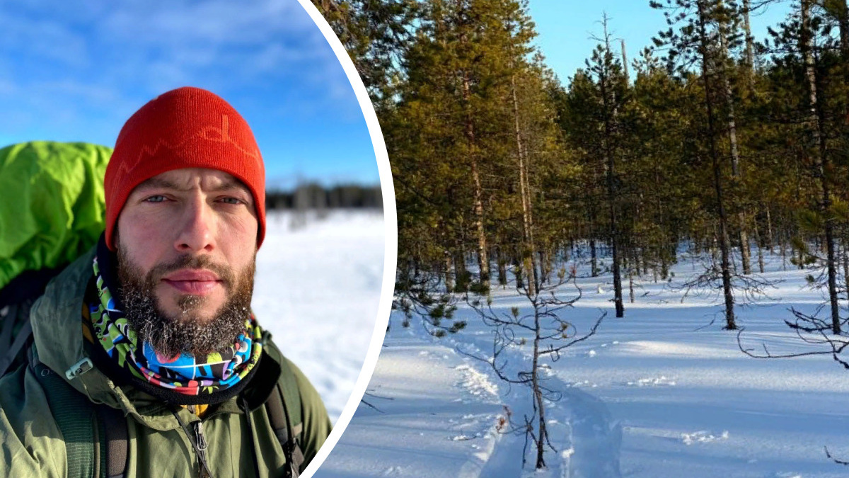 «Кидаешь лыжи вперед, а сам ползешь»: как уроженец Северодвинска провел семь дней в зимнем лесу