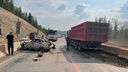 На трассе М-5 в Челябинской области ограничили движение из-за аварии с двумя пострадавшими
