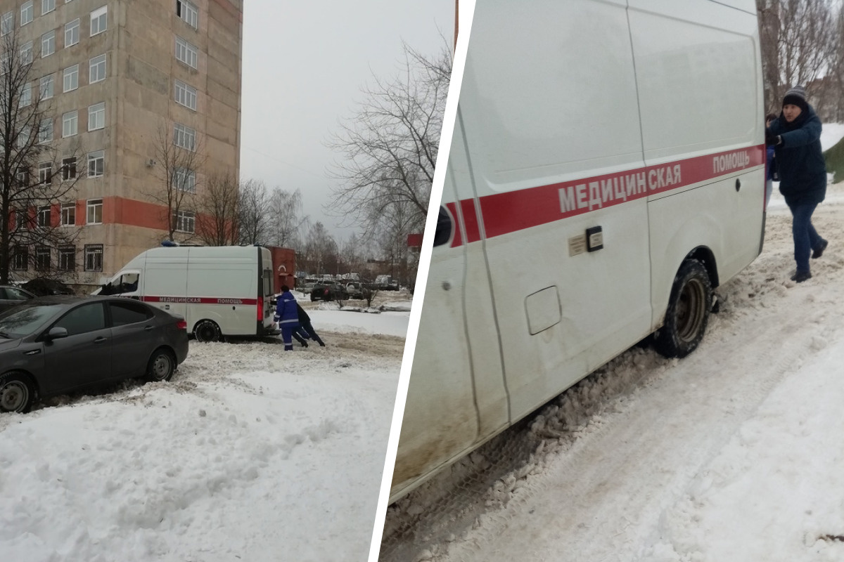 Врачи толкают машины руками: в Ярославской области массово буксуют  «скорые». Что говорят власти | 22.12.2023 | Ярославль - БезФормата