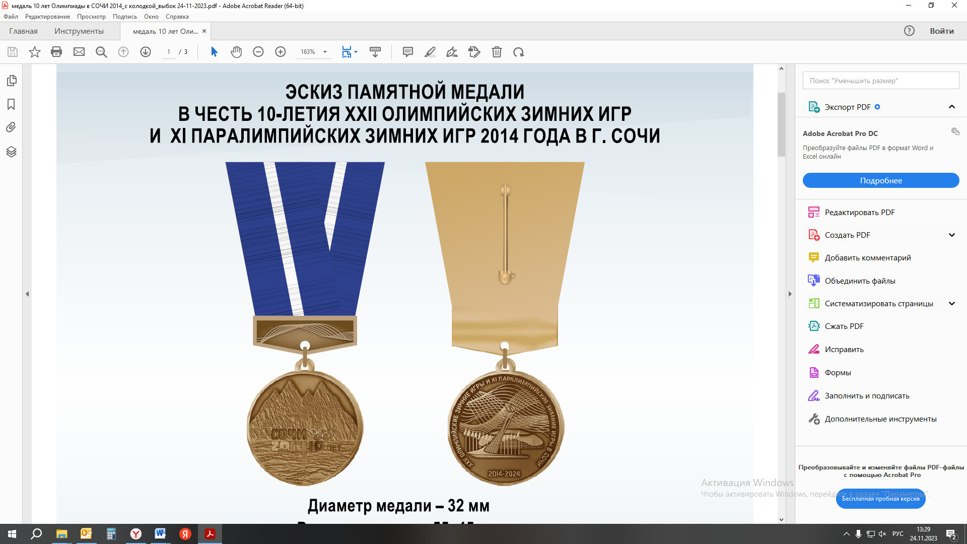 Минспорт хочет учредить памятную медаль в честь 10-летия Олимпийских игр в Сочи