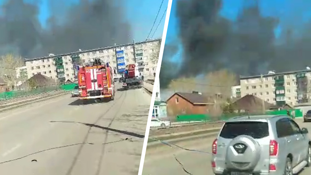 Дым над нефтебазой: видео с пожара в Стерлитамаке