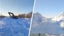 Стены из снега. На дорогах Самарской области выросли гигантские сугробы — видео