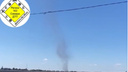 В Самарской области сняли на видео пылевой вихрь
