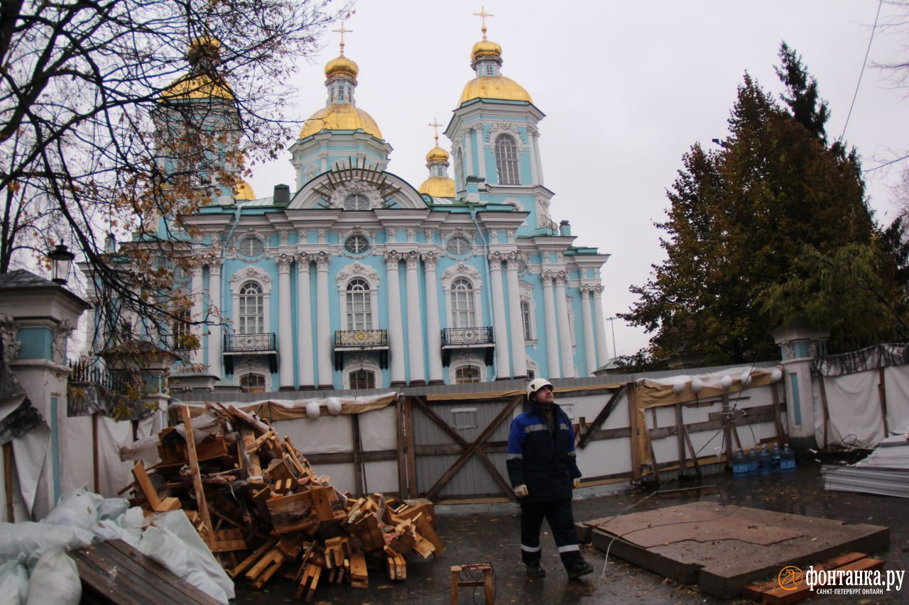 Никольский собор в Санкт Петербурге зимой