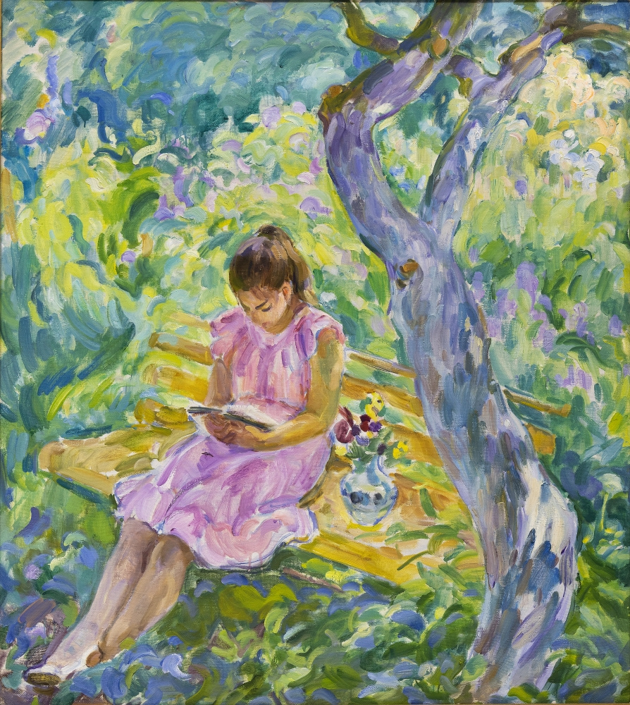 Евгения Антипова. Лена в саду, 1986. Холст, масло