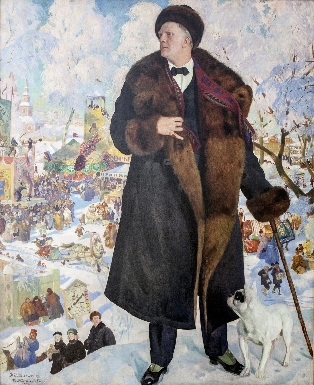 B. Kustodiev.  Portrait of F. I. Chaliapin