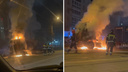 «Очень сильно долбануло»: фура взорвалась в Новосибирске — в ней стоял газовый баллон