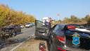 Разбросало в стороны: на трассе в Самарской области столкнулись две легковушки