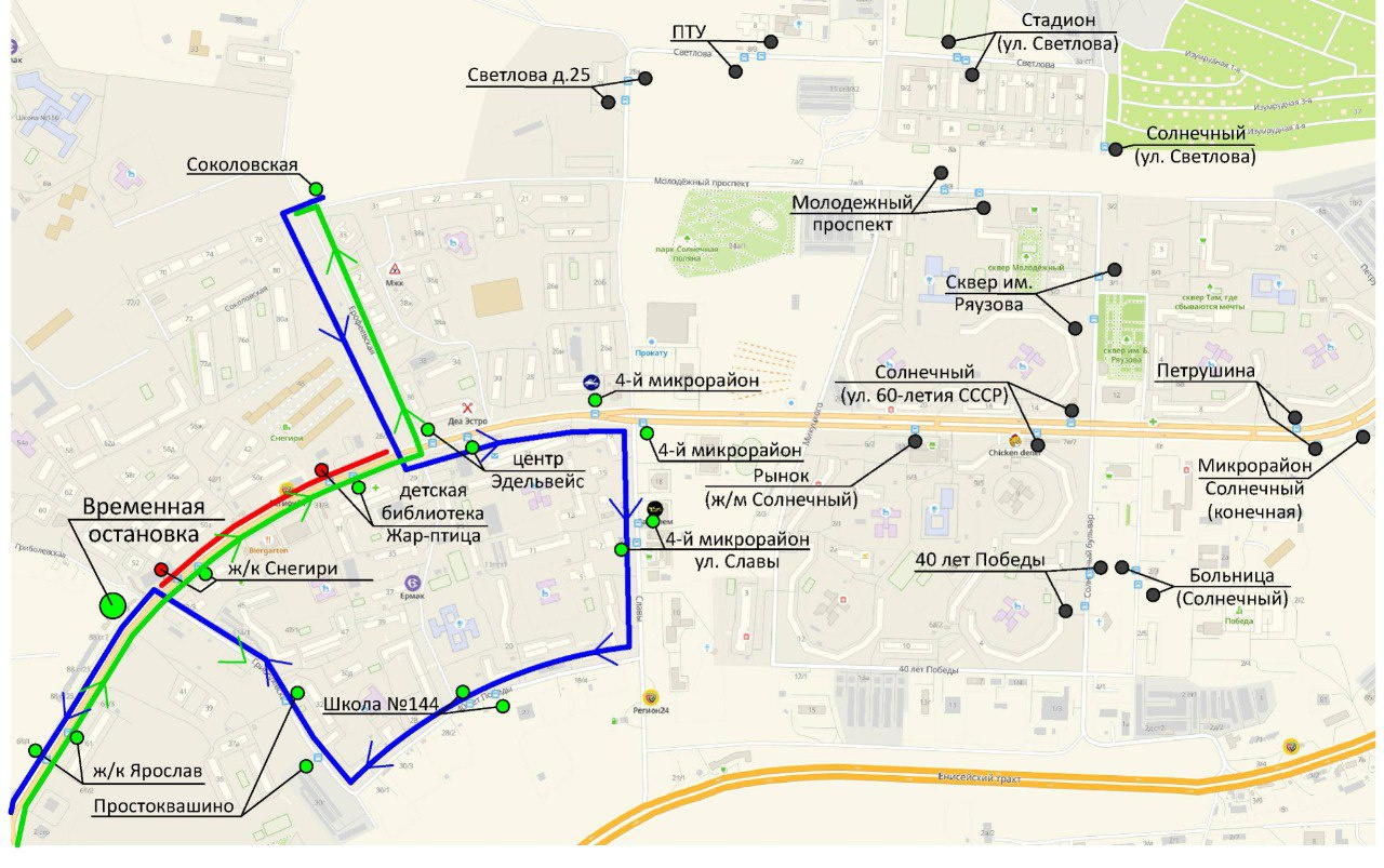 Схема движения автобусов подольск