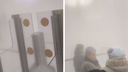 Сломалась тепловая завеса: новый терминал новосибирского аэропорта Толмачево окутал пар — видео