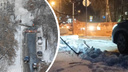 Сибиряк не смог проехать из-за перерытой дороги и протащил машиной бетонные блоки с газона — видео