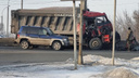 Самосвал и грузовик столкнулись на Разъезде Иня в Новосибирске