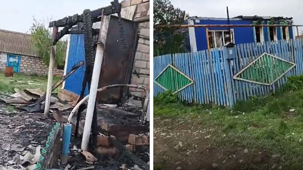 В Самарской области сгорел частный дом. Мужчина получил ожоги конечностей