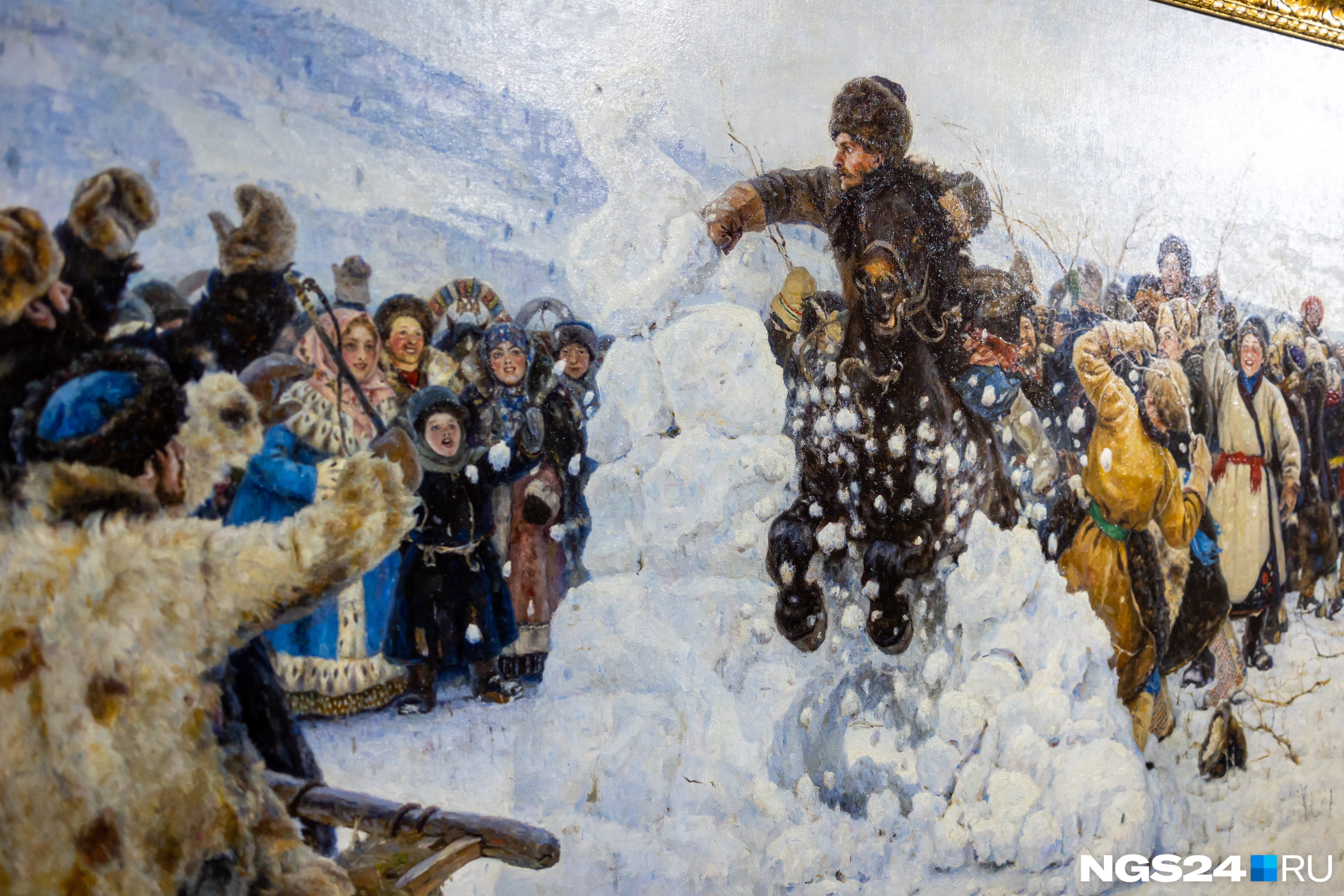 Одна из самых знаменитых картин Сурикова — «Взятие снежного городка»