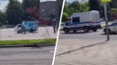 В Подмосковье задержали мужчину, который удерживал собственного ребенка в грузовике: видео