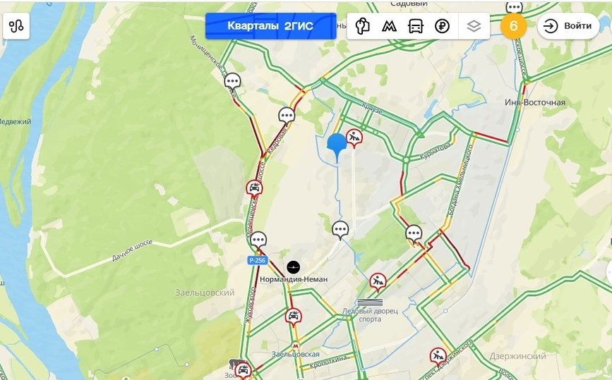 Карта новосибирска 2гис пробки