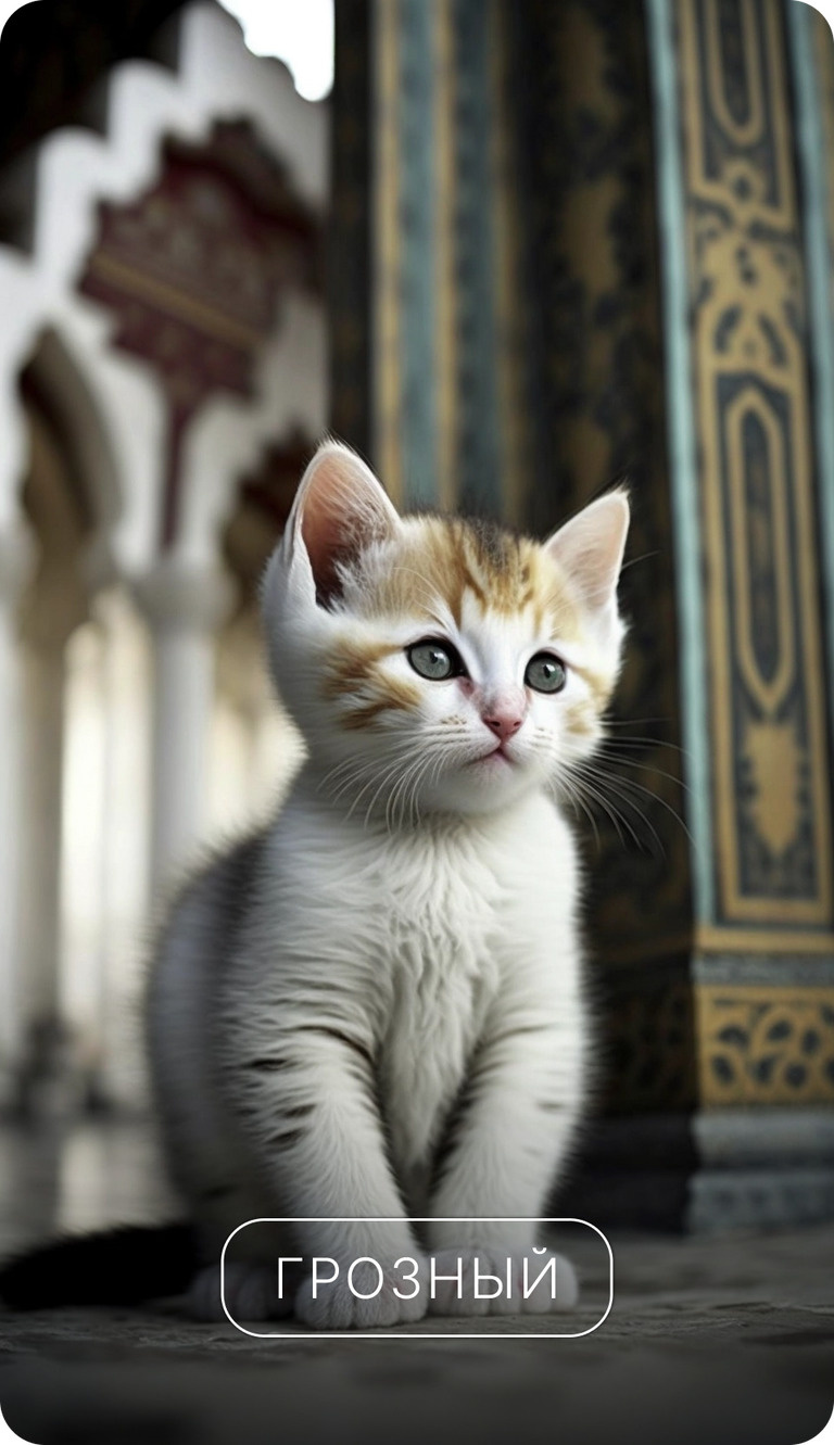 Город Грозный в образе милейшего котеночка