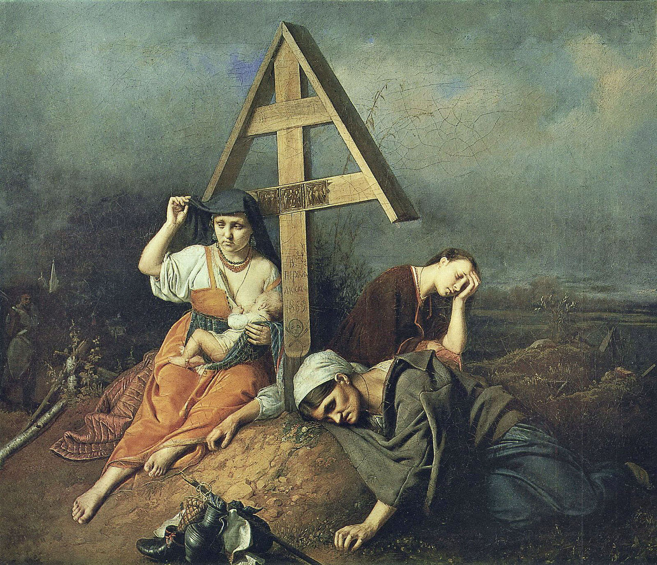 В. Г. Перов. «Сцена на могиле», 1859 г.