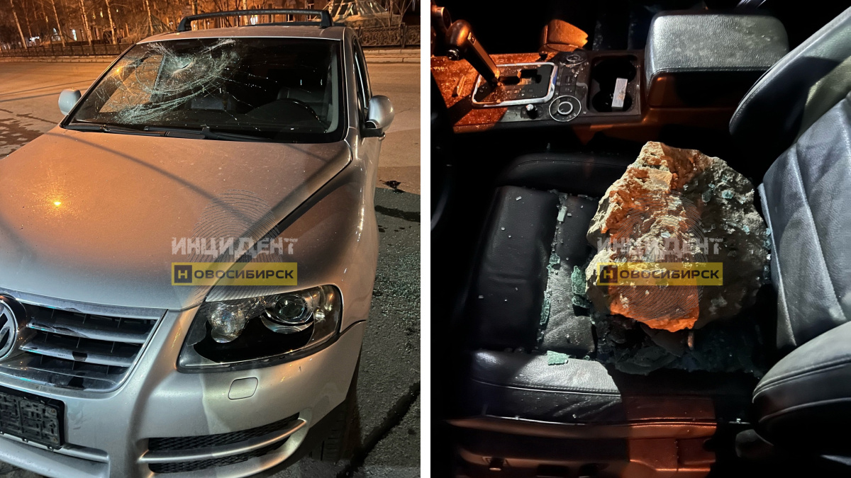 «Залез и пытался изнутри открыть дверь»: новосибирцу разбили окна в машине и украли госномер