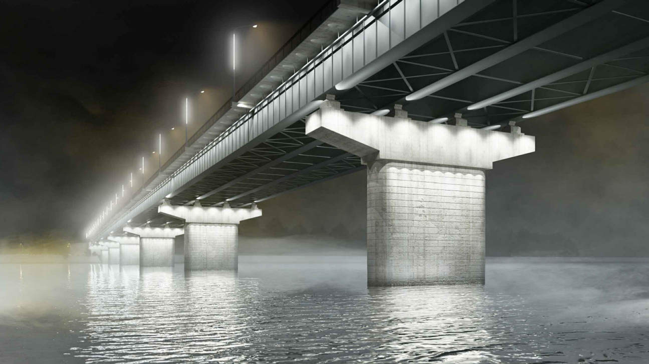 Каким будет Кузбасский мост в Кемерове после капремонта — смотрим эскизы с архитектурной подсветкой