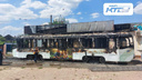 Трамвай <nobr class="_">№ 22</nobr> сгорел на улице Димитрова в Краснодаре