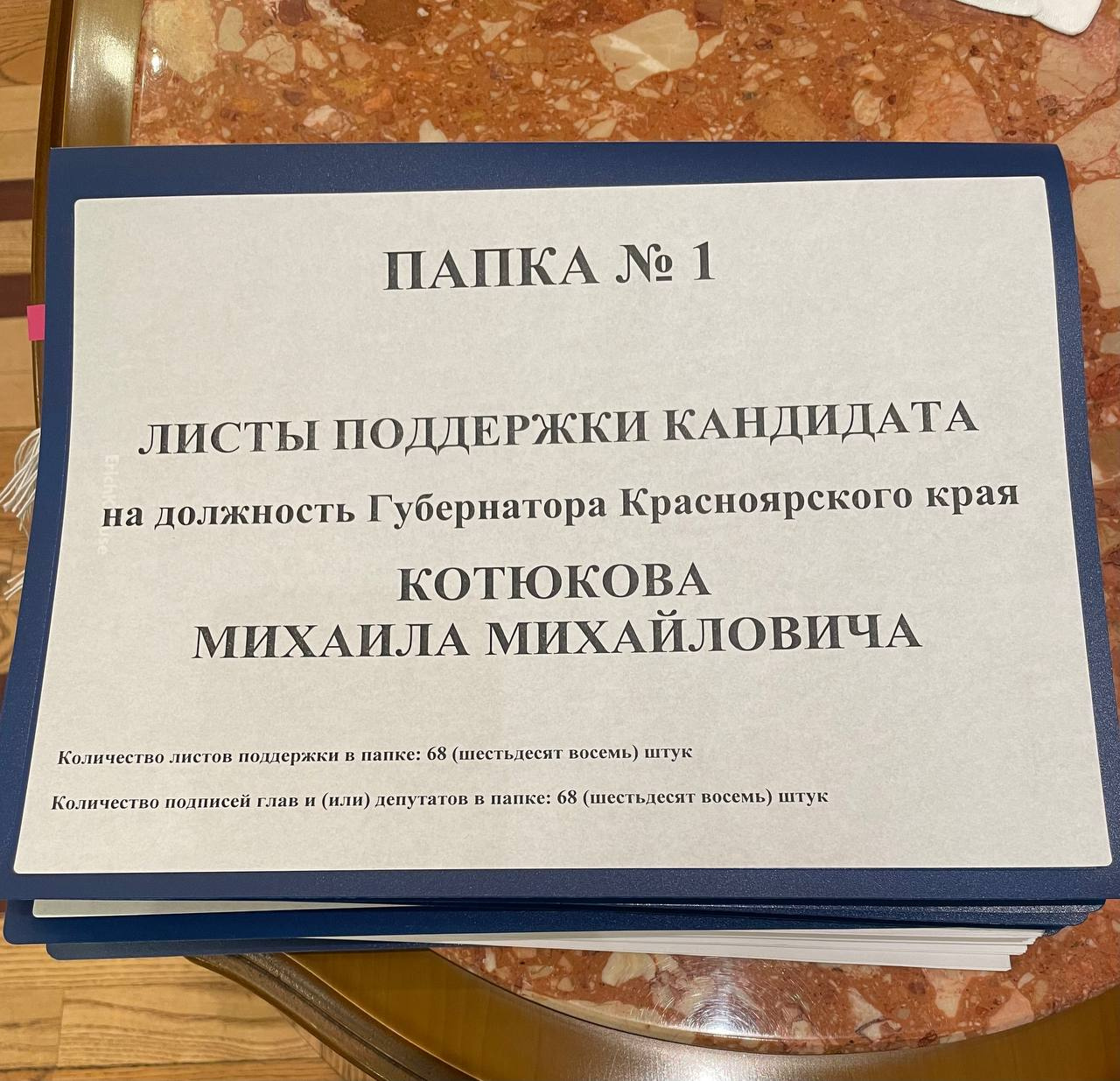 Пономаренко показал папку с подписями депутатов и глав районов за выдвижение Котюкова в губернаторы Пономаренко показал папку с подписями депутатов и глав районов за выдвижение Котюкова в губернаторы
