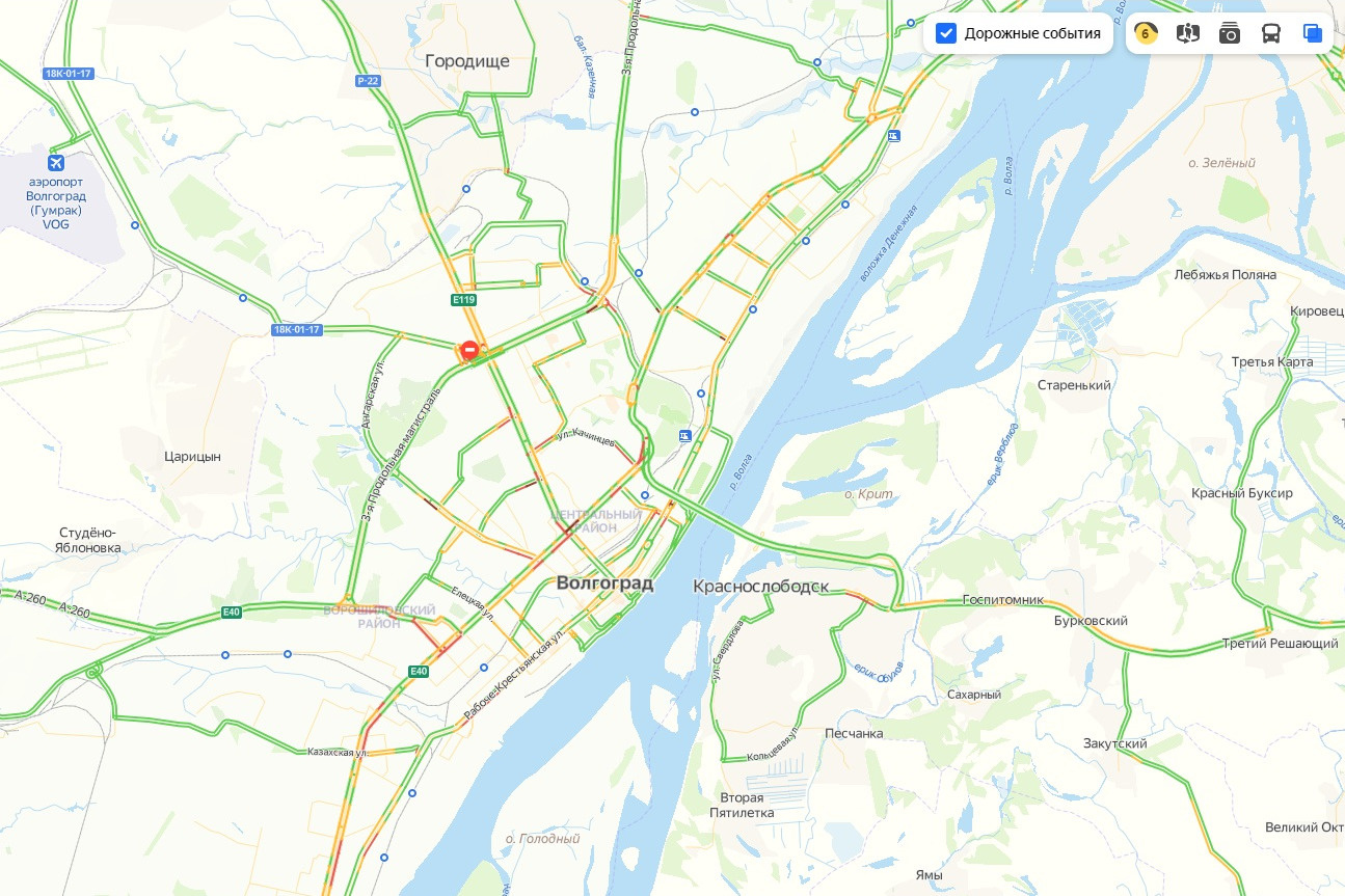 Яндексе пробки волгоград сейчас